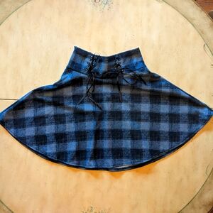 Plaid soft mini skirt